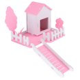 thumbnail image 1 of Cama para Hamster Sunnimix 3 en 1 con escalera Patio de juegos Ejercicio Rosado, 1 of 8