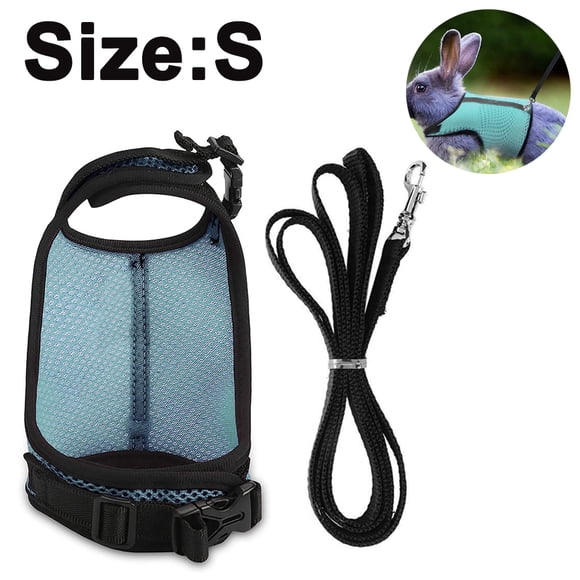 Harnais Cloche pour Petit Animal, Gilet Rembourré Confortable Sans Traction en Nylon Durable, Ensemble Harnais Laisse pour Cochon d'Inde Toutes Saisons pour Petit Lapin, Furet, Rats, Iguane, Hamster, Dragon Barbu