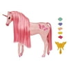 MGA's Dream Ella Candy Unicorn - Cherry, Glitter Lollipop Themed Pink Unicorn Horse with 5 Candy-Scented and Candy-Shaped Hair Clips, Long Mane, Brush and Scratch 'N Sniff Tag, Gift for 3-8 years