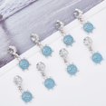 thumbnail image 3 of 20Pcs Zirconia Turtle Charms Blue Sea Turtle Dangle Charms 3D Animal Charms with European Bead Hanger Platinum Alloy Charms for DIY Crafts Jewelry Making Hole: 5mm, 3 of 5