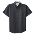 thumbnail image 5 of Port Authority S508 Mens Short Sleeve Easy Care Shirt, Classic Navy & Light Stone - Small, 5 of 6