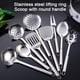 thumbnail image 5 of 4 piezas de cocina casera que cocina utensilios de cocina de acero inoxidable, 5 of 5