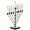 Black, variant on Nine Branch Electric Chabad Judaica Chanukah Menorah with LED Candle Design Candlestick