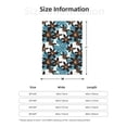 thumbnail image 4 of Throw Blanket for Couch Sofa and Bed, Dark Brown Lilies Flowers Super Soft Plush Throw Blanket, Fuzzy Cuteness Comfy Warm Washable Flannel Blanket & Throws for All Season 50"x40", 4 of 5