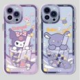 thumbnail image 4 of Case for iPhone 7 8 SE 11 Pro 13 Mini 15 Pro 14 Pro Max 12 XS Max XR Cute Kuromi Cinnamoroll Transparent Soft Cover Coque TPU, 4 of 5