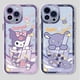 thumbnail image 4 of Case for iPhone 7 8 SE 11 Pro 13 Mini 15 Pro 14 Pro Max 12 XS Max XR Cute Kuromi Cinnamoroll Transparent Soft Cover Coque TPU, 4 of 5