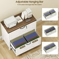 thumbnail image 4 of 2 Drawer File Cabinet with Lock, Farmhouse Lateral Filing Cabinet Fits Letter/A4/F4/Legal Size, Wooden File Cabinets Printer Stand for Home Office, White, 4 of 16