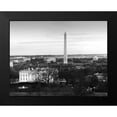 thumbnail image 2 of Highmith, Carol 24x19 Black Modern Framed Museum Art Print Titled - Dawn over the White House, Washington Monument, and Jefferson Memorial, Washington, D.C. - Black and, 2 of 5