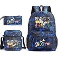 thumbnail image 1 of Juego de mochilas Snoopy Cartoon Kids School de nailon, 3 unidades, 1 of 1