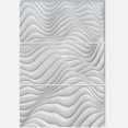 thumbnail image 3 of Designart 'Fractal Rippled White 3D Waves' Metal Wall Art, 3 of 3