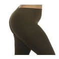 thumbnail image 2 of K-Cliffs Women's Plus One Size Solid Color Seamless Fleece Lined Legging, Army Green, 2 of 5
