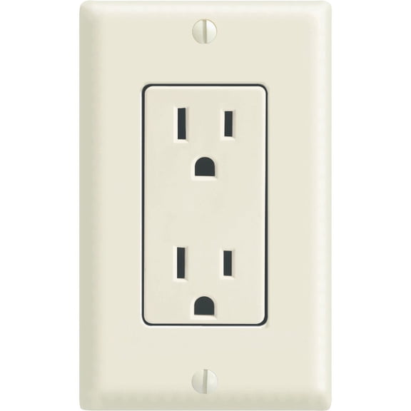 Leviton C22-05675-00W White Residential Grade Straight Blade Duplex Receptacle