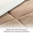 thumbnail image 4 of Lavish Home Full/Queen Comforter Set - 3-Piece Sherpa and Fleece Bedspread with Pillow Shams Bedding Comforter Set, Taupe, 4 of 7