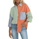 thumbnail image 1 of Camisa holgada de manga larga con bloques de color para mujer, estilo informal, para todas las estaciones, para uso diario, tallas S-XXL, 1 of 4