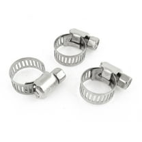 Unique Bargains 3 Pcs Stainless Steel 6mm to 12mm Hose Pipe Clamps Clips Fastener