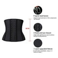 thumbnail image 4 of YIANNA Women's Underbust Breathable Short Torso Latex Waist Trainer Corset for Tummy Control Sports Workout Hourglass Body Shaper Black-S, 4 of 7