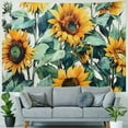 thumbnail image 4 of PRATYUS  Sunflower Wall Tapestry, Yellow Mandala Nature Plant Tapestry, Art Wall Hanging Home Decoration Tapestry for Bedroom Living Room 40x30inch, 4 of 6