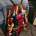 thumbnail image 4 of XINGUI Deadpool Dead Pool-theme Drawstring Backpack Sports Gym Bag Water Resistant String Bag Cinch Bag18"X16"（45X40cm）, 4 of 6