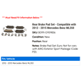 thumbnail image 2 of Rear Brake Pad Set - Compatible with 2012 - 2015 Mercedes-Benz ML350 2013 2014, 2 of 2