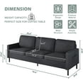 thumbnail image 4 of AODAILIHB Fabric 3 Seater Couch with 2 USB 76" W Comfortable Sectional Couches and Sofas for Living Room Bedroom, 4 of 8
