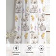 thumbnail image 6 of Happy Easter Sheer Curtains 63 Inch Length 2 Panels Set for Living Room/Bedroom, Spring Bunny Chickens Lambs Easter Eggs Kitchen Curtains Grommet Semi-Sheer Curtains Window Treatments 42"x63"x2, 6 of 7