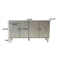 thumbnail image 4 of 4-Door Storage Cabinet, Wood Sideboard with Pine Legs for Living Room Bedroom and Kitchen, Champagne, 4 of 5