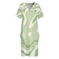 thumbnail image 6 of Abstract Green Marble Design Loose Pocket Dress Dresses Summer Summer Dresses for Women, 6 of 9
