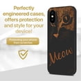 thumbnail image 2 of Case Yard Wooden Case for iPhone-X Soft TPU Silicone cover Slim Fit Shockproof Wood Protective Phone Cover for Girls Boys Men and Women Supports Wireless Charging Meow Design, 2 of 7
