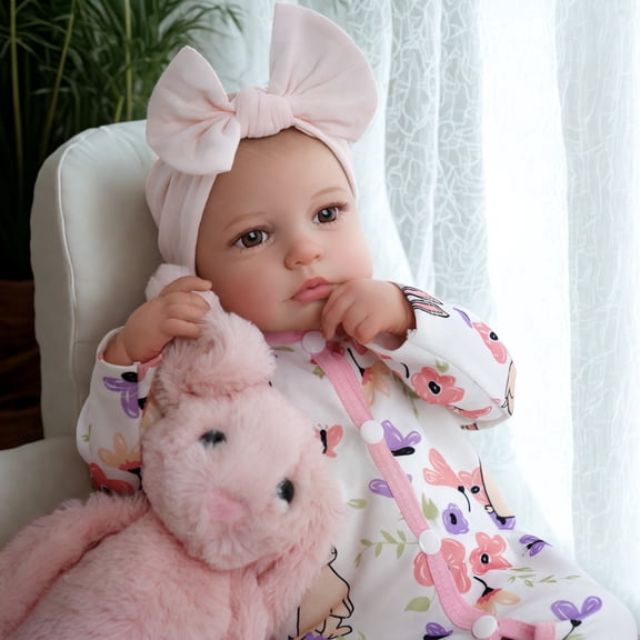RSG 20 Inch Reborn Baby Doll Toy, Lifelike Soft Cloth Body Doll for Pretend Play, Cute dolls for Girls, Kids Ages 3 