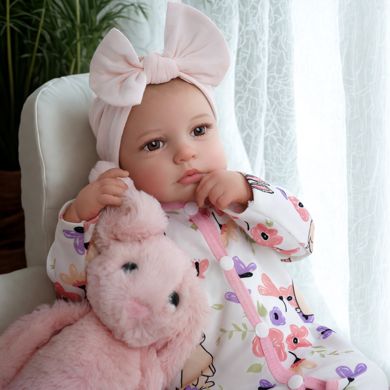 RSG 20 Inch Reborn Baby Doll Toy, Lifelike Soft Cloth Body Doll for Pretend Play, Cute dolls for Girls, Kids Ages 3+