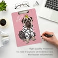 thumbnail image 5 of FMSHPON Cute Pug Dog Ballerina Pink Clipboard Hardboard Wood Nursing Clip Board and Pull for Standard A4 Letter 13x9 inches, 5 of 8