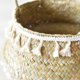 thumbnail image 5 of Cesta de vientre natural kusrkot Cesta de almacenamiento de pastos marinos con asas plegable, 5 of 8