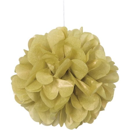 9" Gold Tissue Paper Pom Poms, 3ct (Pack of 4)