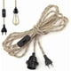 thumbnail image 2 of Hemp Rope Chandelier 4.5m Cable, E27 Socket Switch With Light Bulb Wire, For Diy Lamp Pendant Light Industrial Pendant Light Chandelier Vintage Electr, 2 of 5