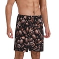 thumbnail image 2 of Naloa Coffee Bean Men's Short Pajama Pants, Lounge Comfort Shorts with Elasticized Waistband and Side Pockets - XX-Large, 2 of 9