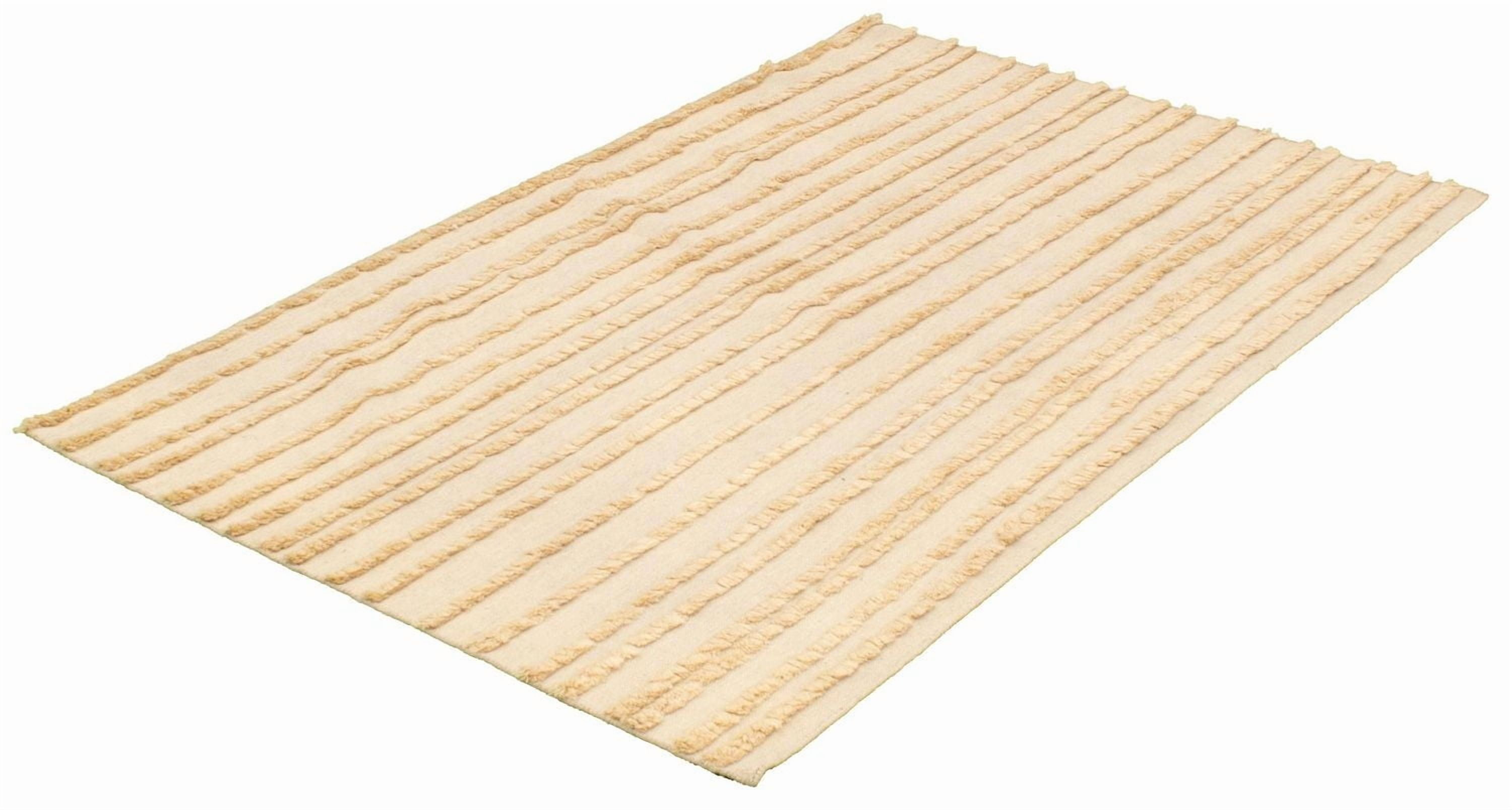 ECARPETGALLERY 4'10" x 8'0" Carved Cambridge Hand Made Area Rug for Living Room, Dining Room and Bedroom in Yellow