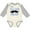 Natural and Heather, variant on Inktastic I'm the Little Mister with Mustache Boys Long Sleeve Baby Bodysuit