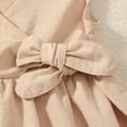thumbnail image 5 of Toddler Girl Dress Summer Sleeveless Linen Cotton Dress Bow Kids Casual Dresses Clothes, 5 of 14