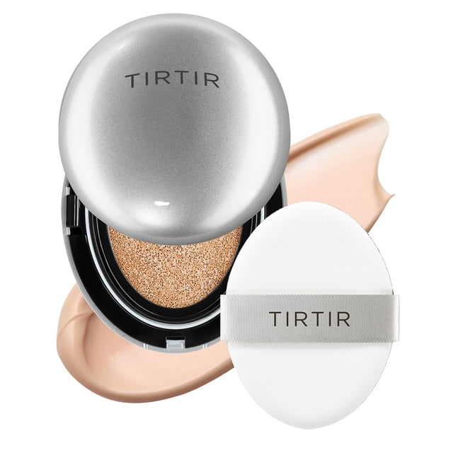Mascarilla TIRTIR Cushion Foundation Fit Aura Silver #21C Cool Ivory