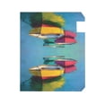 thumbnail image 2 of 25.4x20.78" Magnetic PVC Mailbox Cover Letter Box Cover Mailbox Wraps Post for Holiday Garden Yard Decor Colorful Row Boats, 2 of 9
