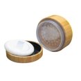 thumbnail image 1 of Caja compacta de polvo suelto con apariencia de bambú, 30G/1oz, con tamiz y esponja, tarro de maquillaje, contenedor de almacenamiento de cosméticos, 1 ud., 1 of 3