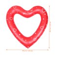 thumbnail image 3 of Portable Romantic Inflatable Swimming Ring Heart Shaped Swim Ring for Beach Outdoor Pool, 3 of 6