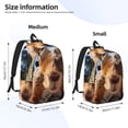 thumbnail image 2 of Disketp Close-Up Curious Squirrel Canvas Backpack Lightweight Travel Daypack Student Rucksack Laptop Backpack-Small, 2 of 5
