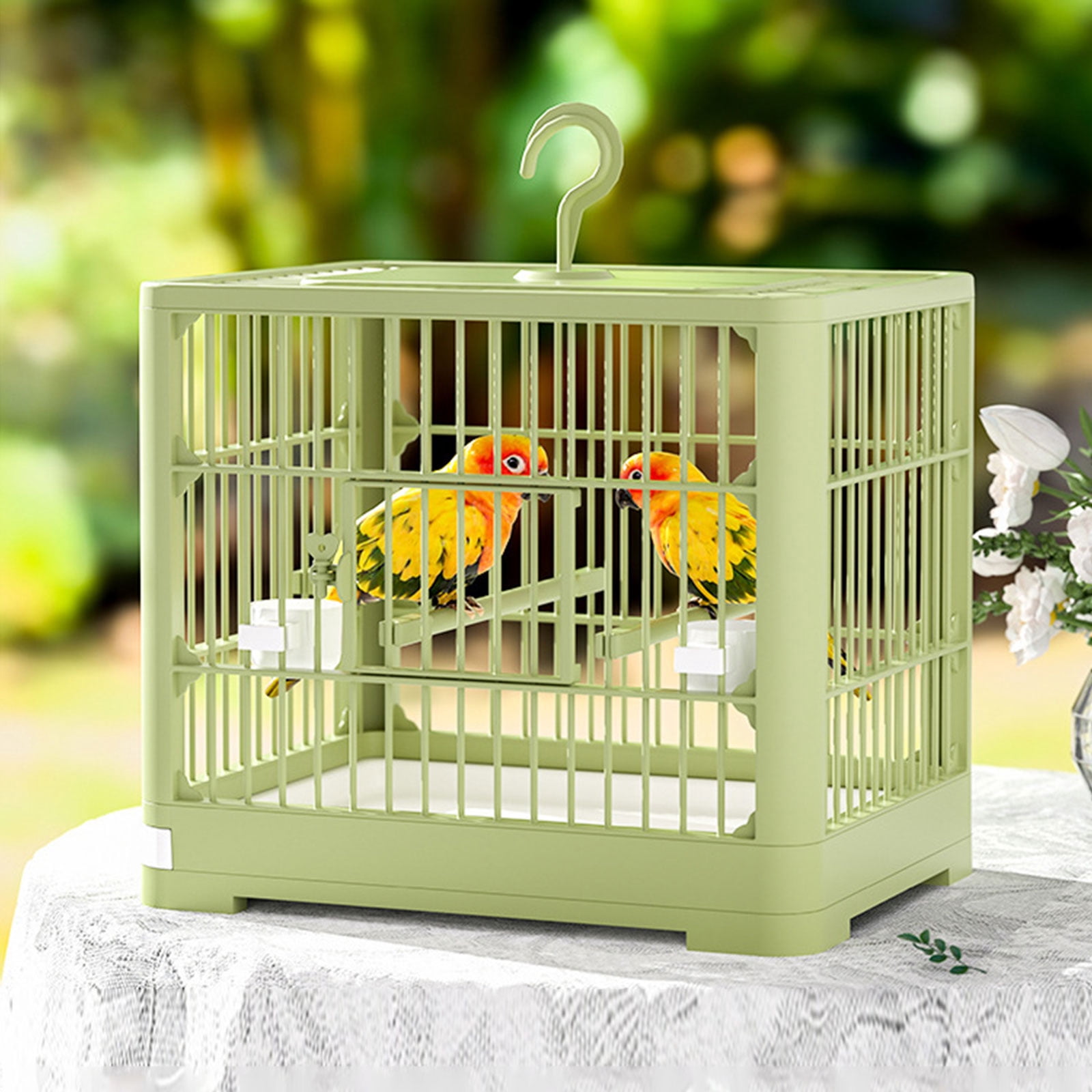 Comfortable Bird Cage for Indoor Outdoor Generous Living Area for Pet Birds Large Breathable Birdcage for Parrot