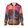 thumbnail image 1 of Balery Lantern Giraffes Magical Forest Sudadera ligera de manga larga con capucha y protección solar UPF 50+ para hombre y mujer, ideal para pesca y running-XX-Large, 1 of 7