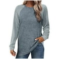 thumbnail image 2 of SwiftWear Women's Tunic Sweatshirts Crewneck Lightweight Pullover Tops Raglan Long Sleeve Shirts Soft Sweaters for Women L, 2 of 4