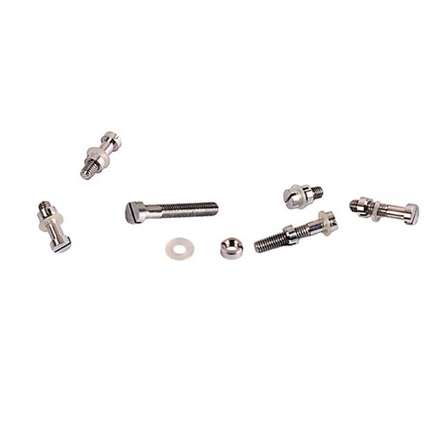ZheElen 1 Bag Turntable Headshell Cartridge Stylus Mounting Kit Wear-resistant Rustproof Phonograph Screw Bolts Threaded Design Nuts Set Sliver 1Set