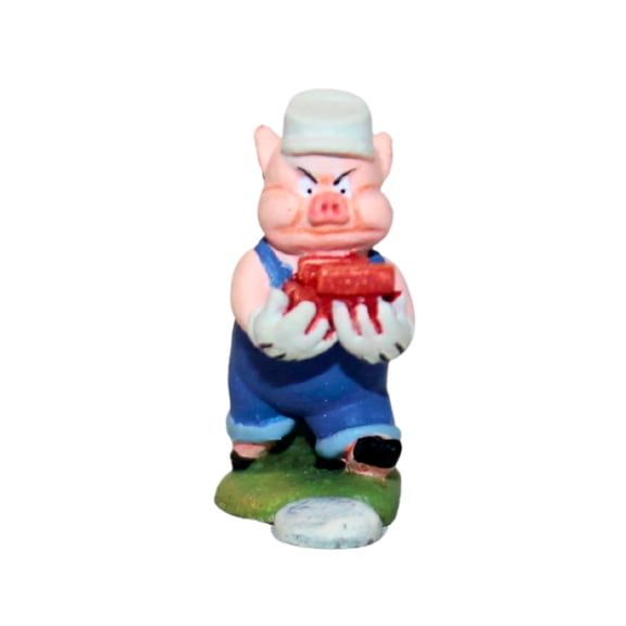 Open Box WDCC Figurine - Practical Pig (Miniature) - Disney's The Three Little Pigs - Mint in Box