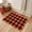 Orange, variant on HVEST Orange and Black Checkered Kitchen Rug Mat - Halloween Geometric Plaid Washable Non-Slip Cushioned Floor Mat, Waterproof Comfort Mats for Kitchen Sink, Laundry, Office, 23.6"x15.7"