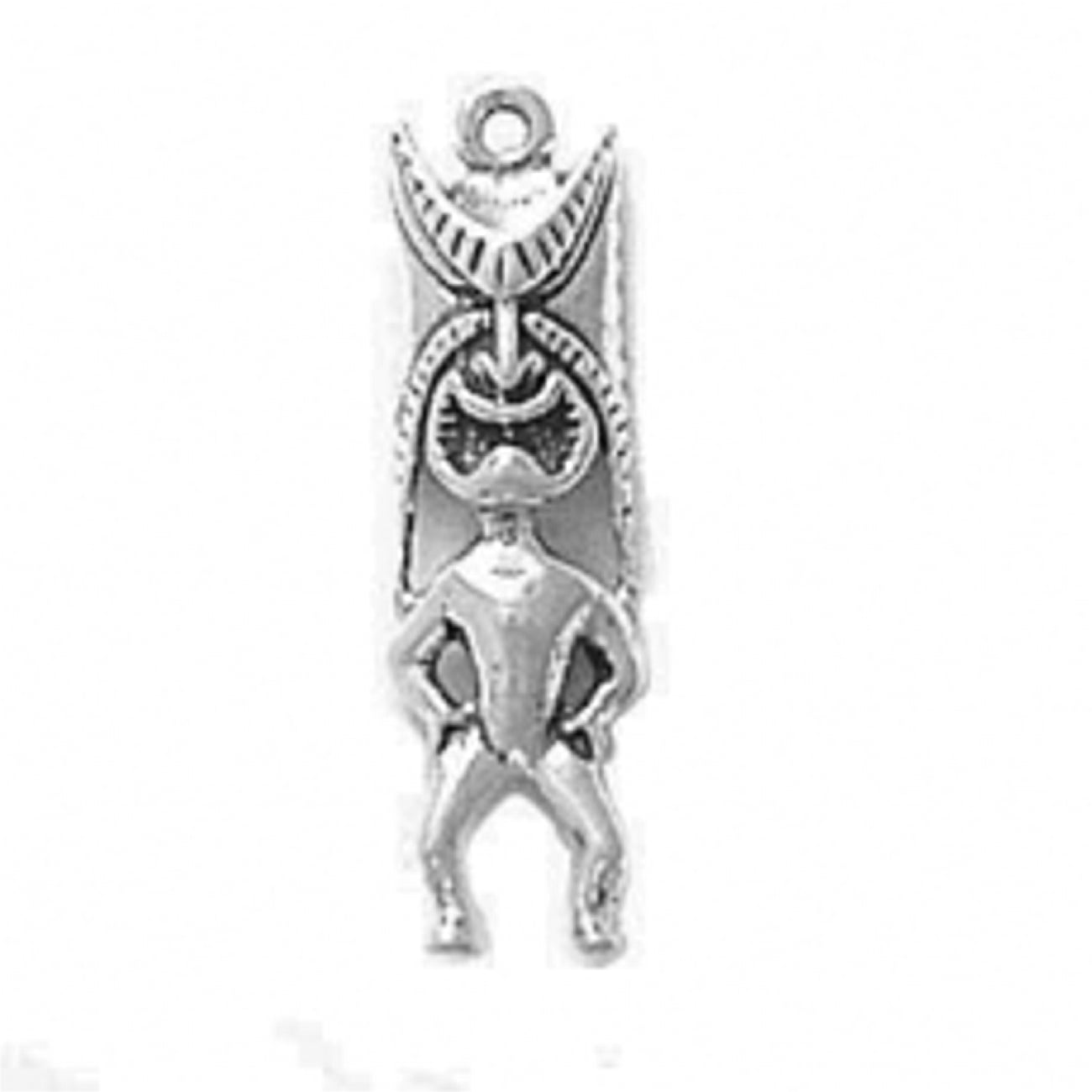 silver tiki pendant